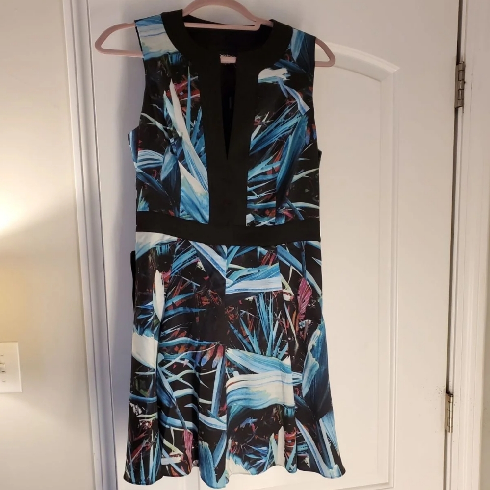 Bebe Box Pleated printed Dress